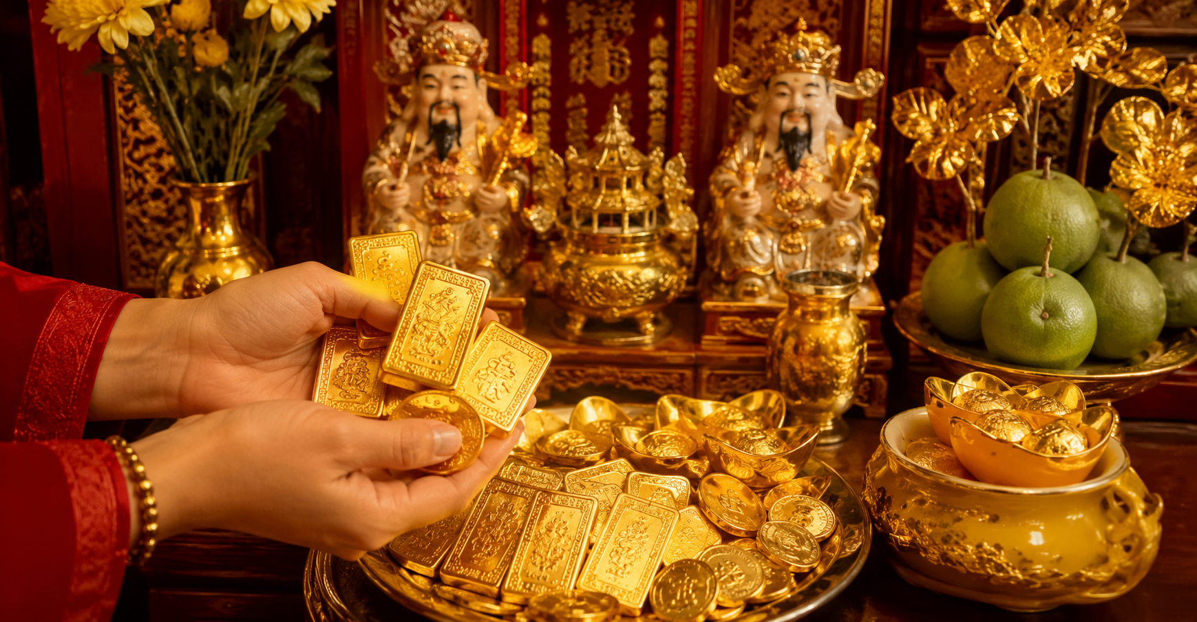 Mâm cúng ngày Vía Thần Tài mùng 10 tháng Giêng
