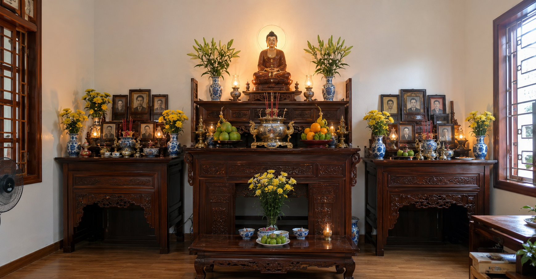 Con gái thờ bố mẹ đẻ ở nhà chồng