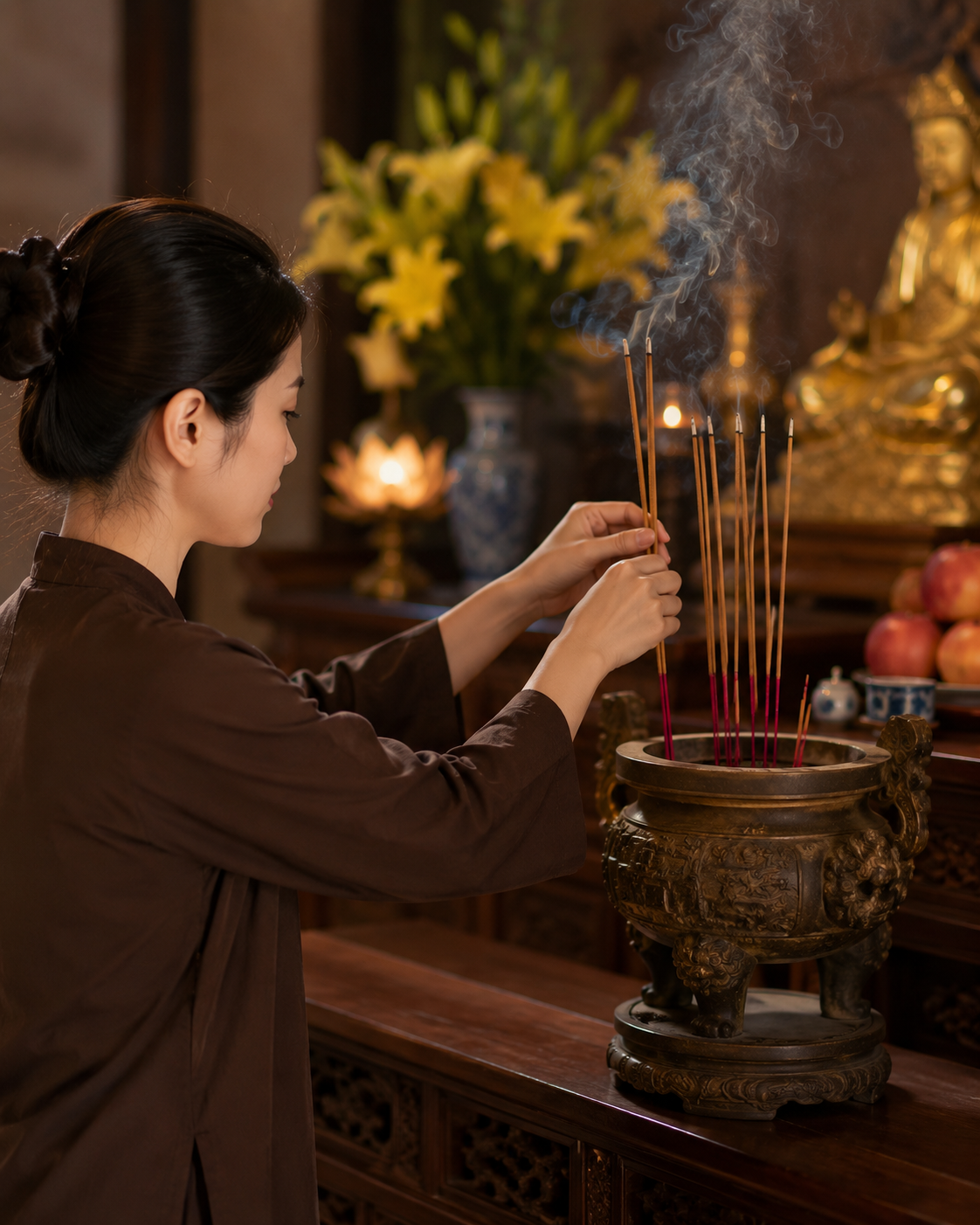 Cách thắp nhang đúng chuẩn