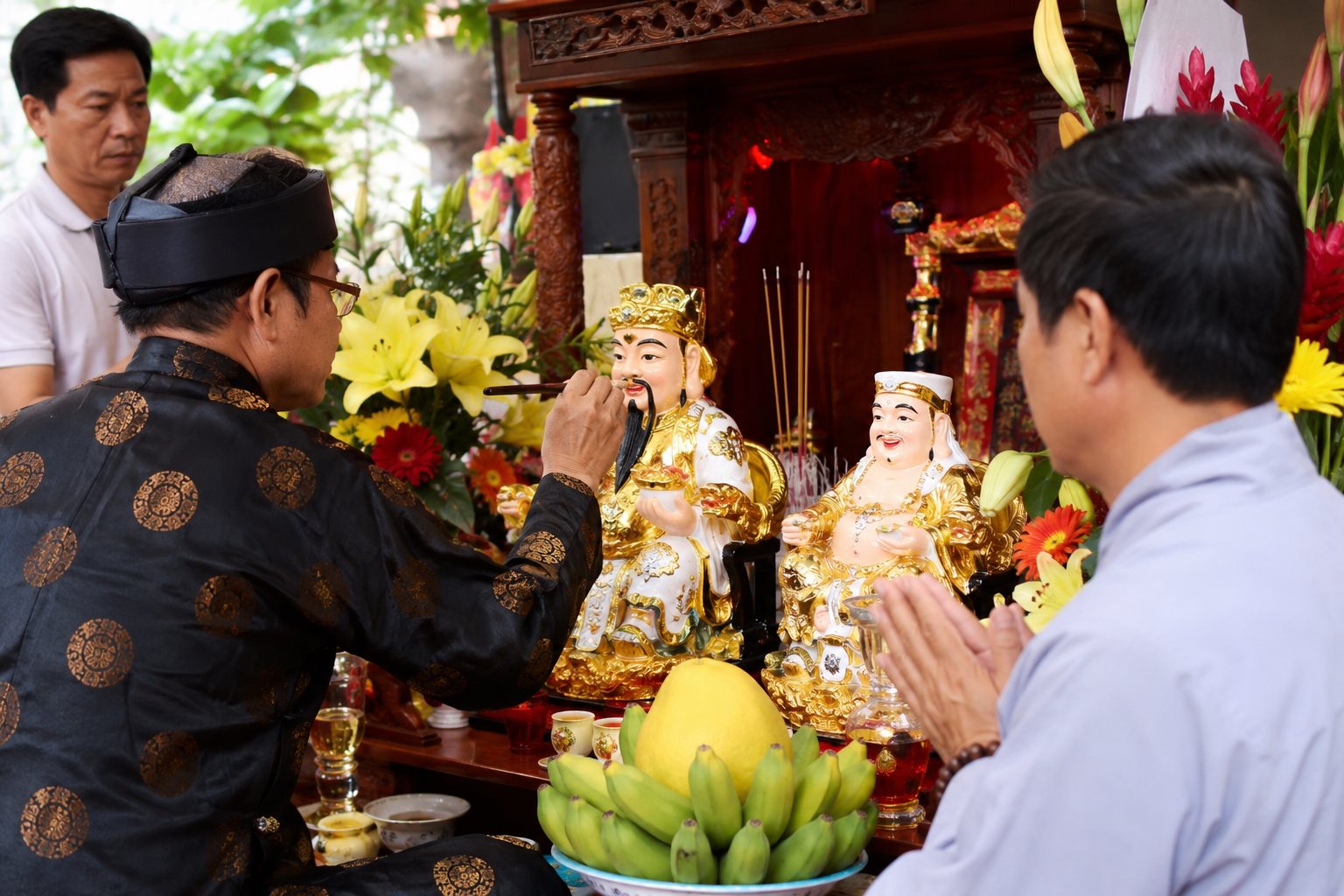 Khai quang tượng Thần Tài Thổ Địa