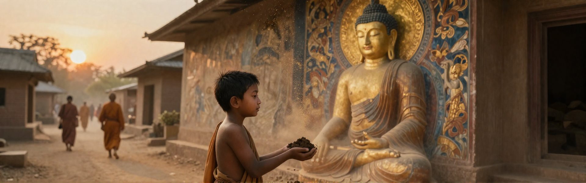 Cậu Bé Cúng Dường Nắm Đất