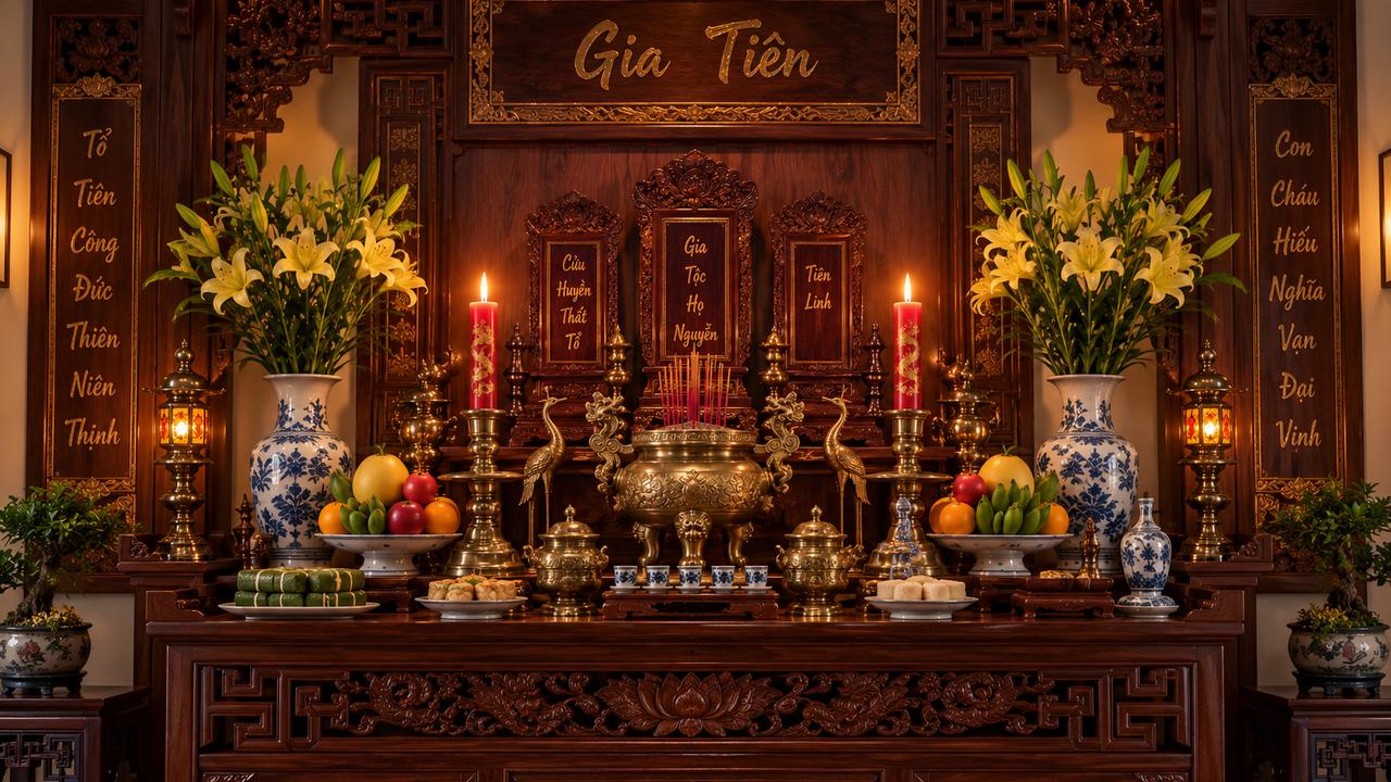 Bàn thờ gia tiên cần những gì