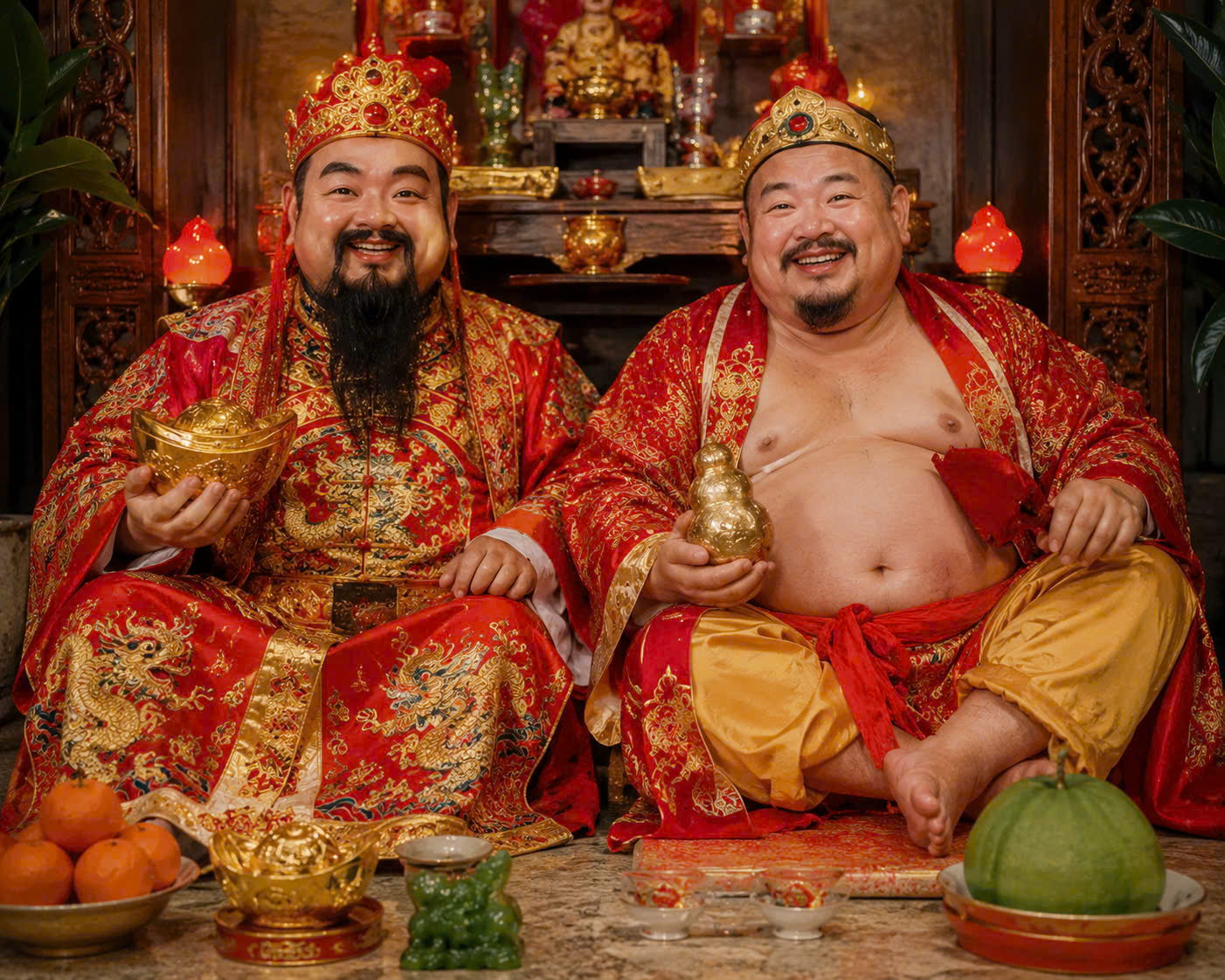 Tại sao Thần Tài và Thổ Địa thờ chung