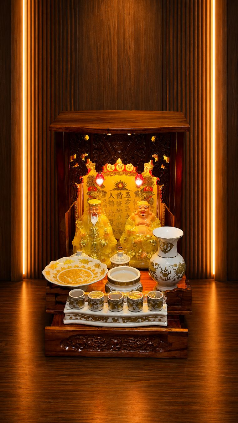 Bàn thờ Thần Tài Thổ Địa của shop Tài Lộc